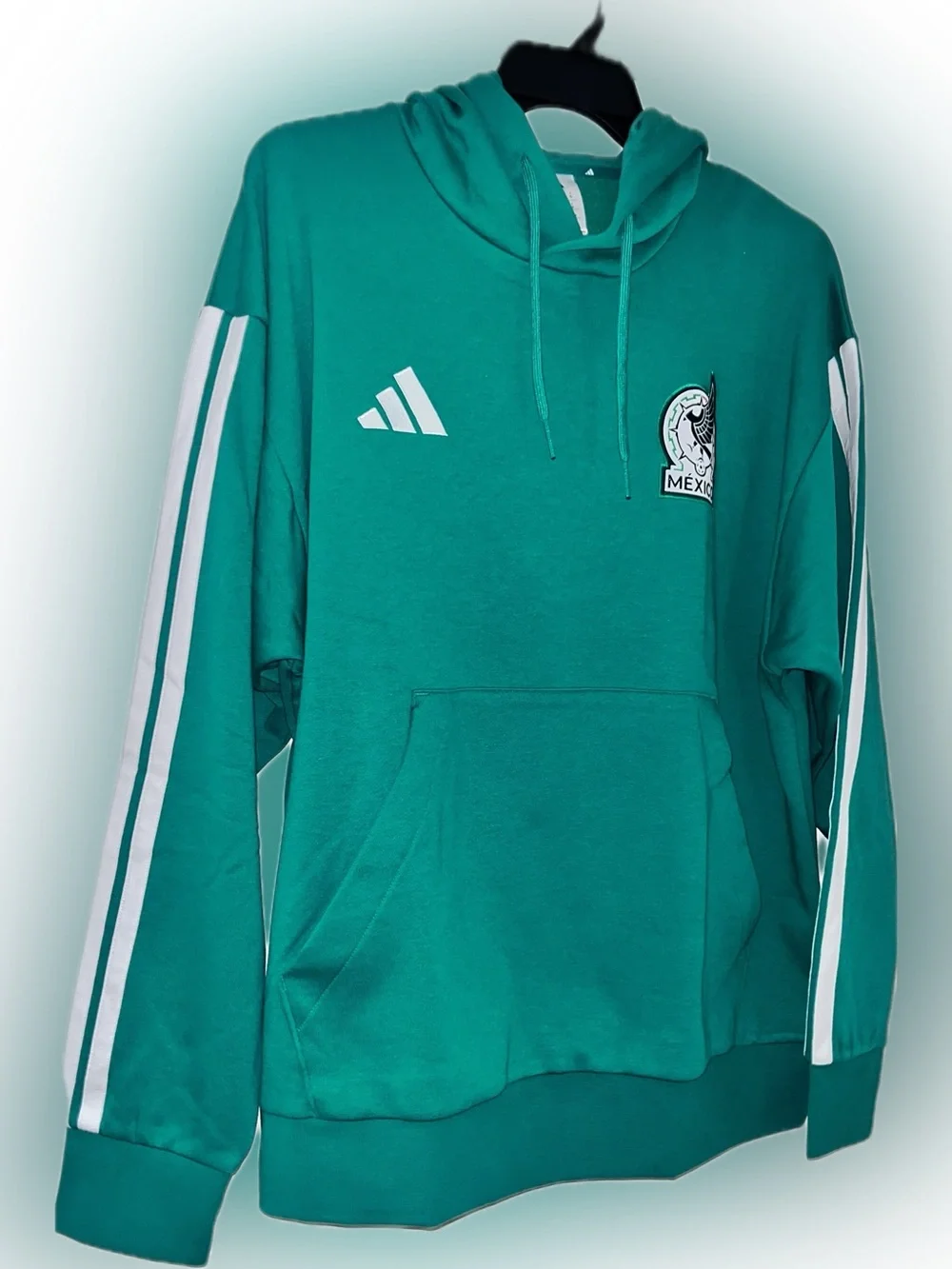 adidas Teal Green Mexico Pullover Hoodie - Men
